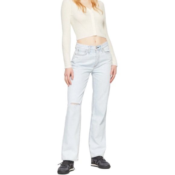 rag & bone Denim - NWT RAG & BONE Light Blue Wash Alex High-rise Straight Jeans - Size 28